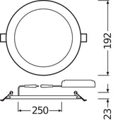 Downlight LED LEDVANCE   17W 1350Lm 3000K 120º IP20