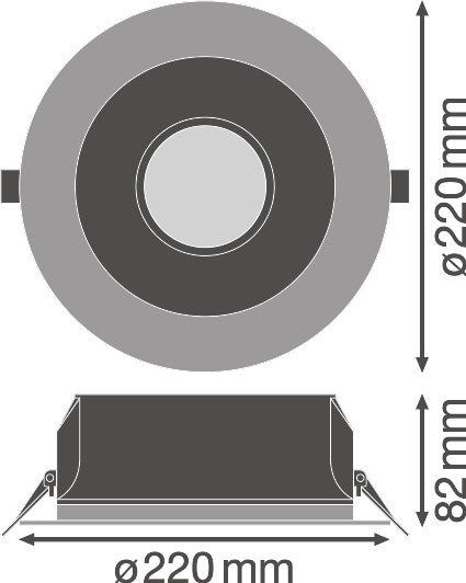 Downlight LED LEDVANCE   21W 2400Lm 3000K 65º IP54/IP20 Regulable DALI