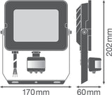 Foco Proyector LED Ledvance   50W 4500Lm 3000K 100 x 100º IP65 Sensor