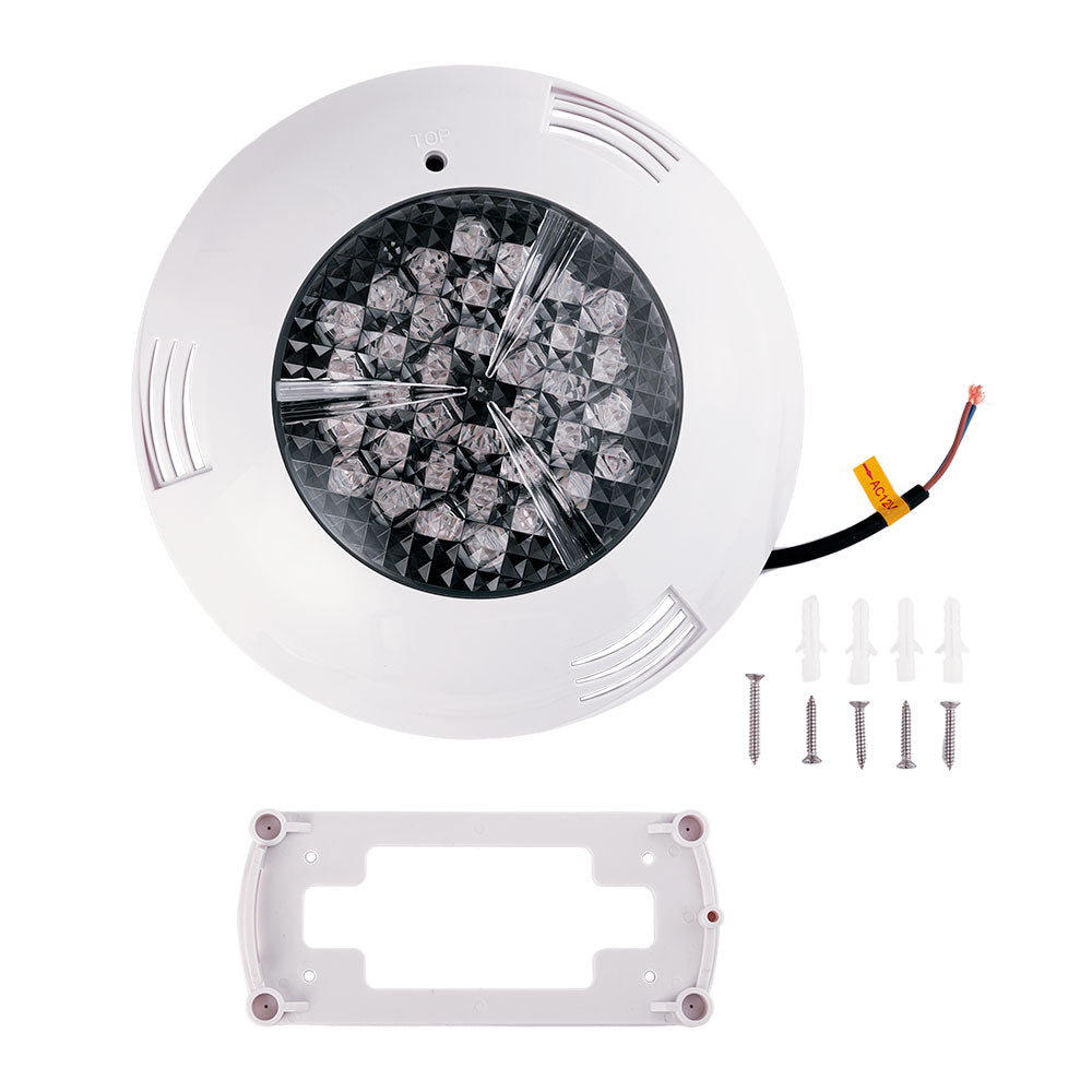 Foco de Piscina LED 36W 3051Lm 4,000ºK Ø295mm 30,000H Montaje superficie [WR-295-2AS-36W-W]