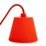 E27 Lampholder with 1 Metre Cable and Rosette - Orange Colour
