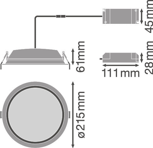 Downlight LED LEDVANCE   35W 2975Lm 3000K 100º IP44/IP20