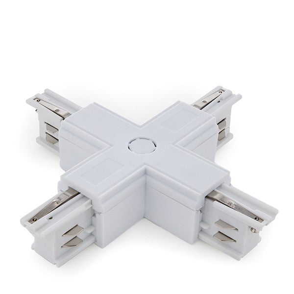 "+" Connector for 3-Phase Rail White