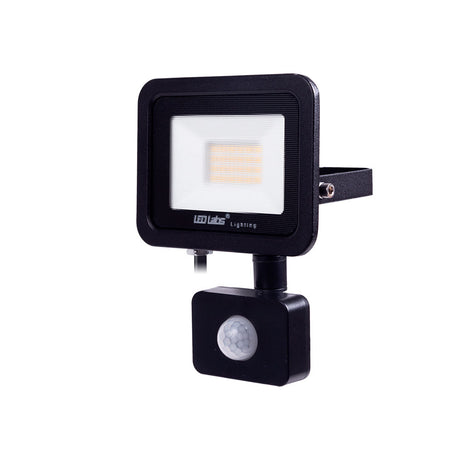 Foco Proyector LED IP44 Negro con Detector Movimiento 20W 1700Lm Blanco Natural