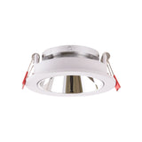 Downlight Circular GU10 Sin Portalámparas/Bombilla - Blanco/Plata [LUM-WS396A16]