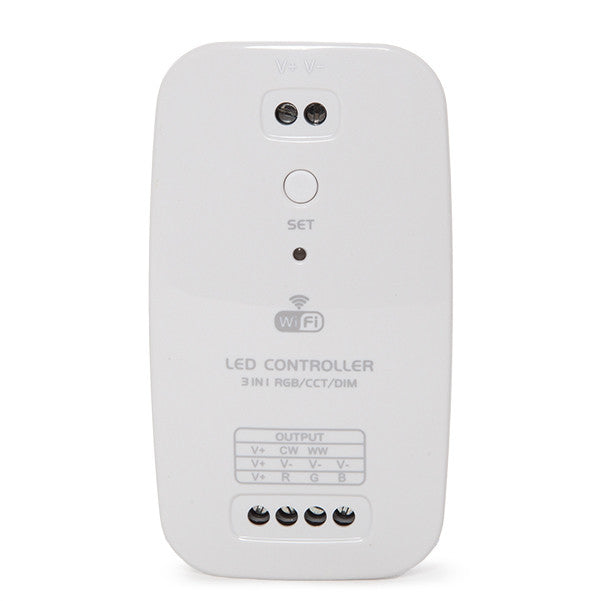 Controlador WIFI para Tiras de LEDs - Tres en Uno - Temperatura Color/RGB/Dim  - Compatible Alexa