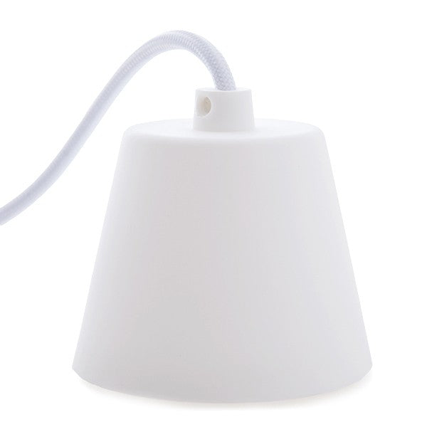 E27 Lampholder with 1 Metre Cable and Rosette - White