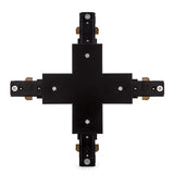 X Connector for 3-Phase Tracklight Rail Black