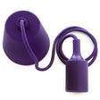 E27 Lampholder with 1 Metre Cable and Rosette - Purple