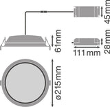 Downlight LED LEDVANCE   25W 2370Lm 4000K 100º IP44/IP20 Regulable DALI