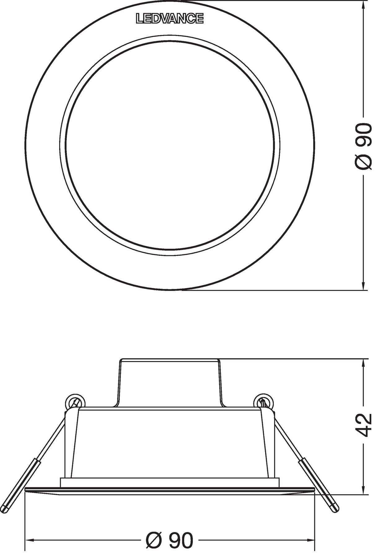 Downlight LED LEDVANCE   4W 400Lm 6500K 100º IP44