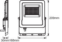 Foco Proyector LED Ledvance "Smart"   30W 2400Lm 3000K 100º IP65 Regulable