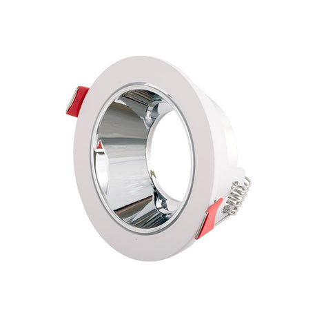 Downlight Circular GU10 Sin Portalámparas/Bombilla - Blanco/Plata [LUM-WS396A16]