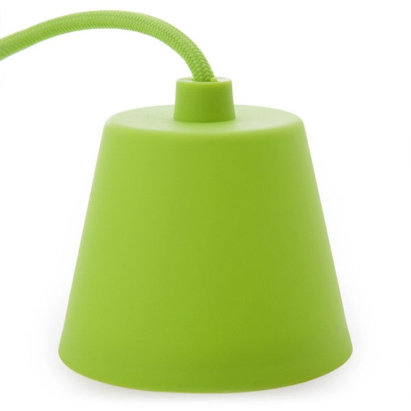 E27 Lampholder with 1 Metre Cable and Rosette - Green