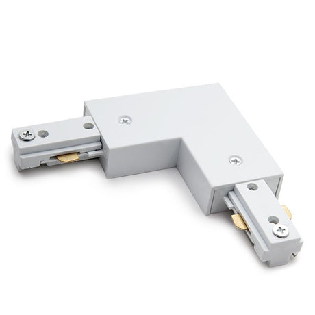 Conector 90º para Carril Trifásico Focos de LEDs Color Blanco