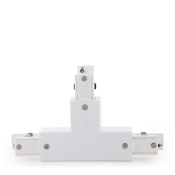 "T" Connector for 3-Phase Rail White