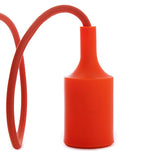E27 Lampholder with 1 Metre Cable and Rosette - Orange Colour