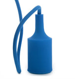 E27 Lampholder with 1 Metre Cable and Rosette- Blue