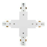 Conector X para Carril Trifásico Focos de LEDs Color Blanco