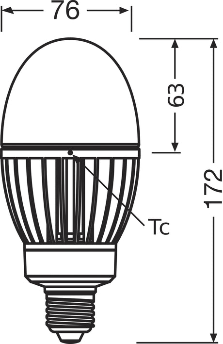 Bombilla LED LEDVANCE E27 29W 3600Lm 2700K 360º IP65