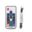 Mini RF Controller for RGB LED Strips with Remote  5-24VDC to 144W