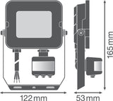 Foco Proyector LED Ledvance   20W 1800Lm 3000K 100 x 100º IP65 Sensor