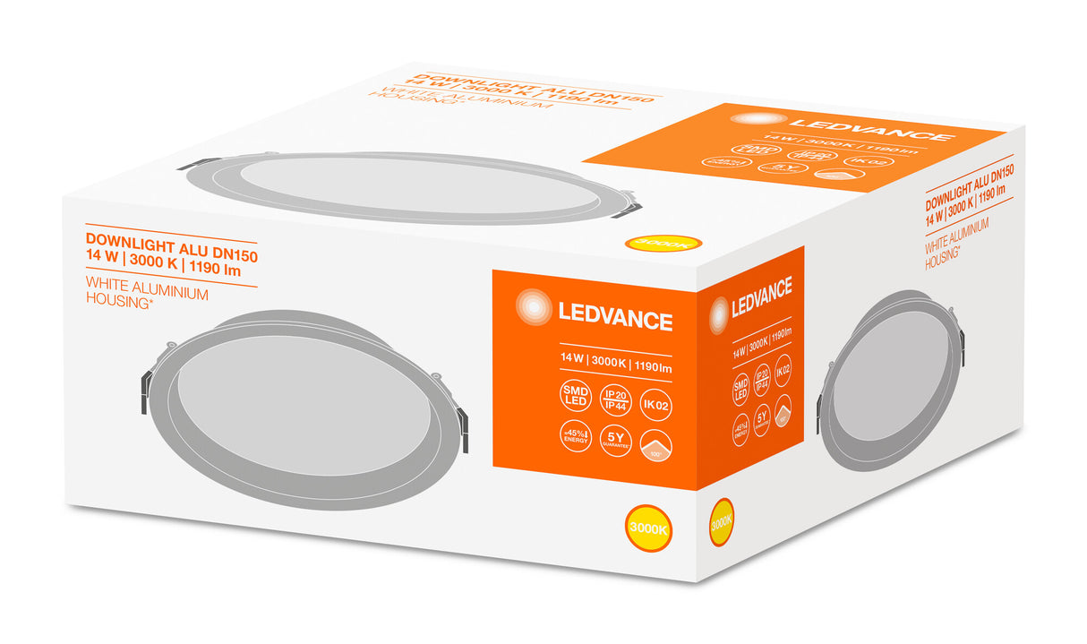 Downlight LED LEDVANCE   14W 1190Lm 3000K 100º IP44/IP20