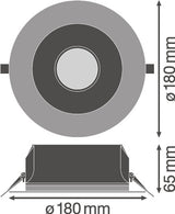 Downlight LED LEDVANCE   14W 1500Lm 3000K 65º IP54/IP20 Regulable DALI