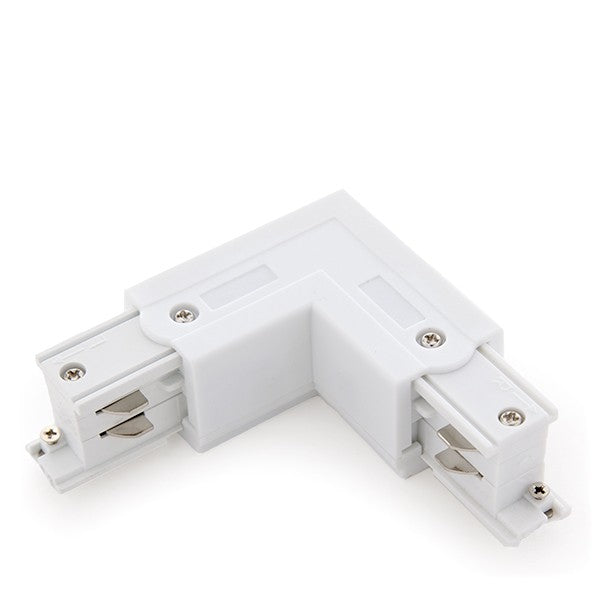 "L" Connector for 3-Phase Rail White