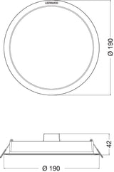 Downlight LED LEDVANCE   18W 1800Lm 3000K 100º IP44