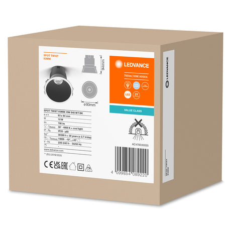 Foco LED Ledvance   10W 700Lm 4000K 30º IP20/IP20