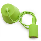 E27 Lampholder with 1 Metre Cable and Rosette - Green