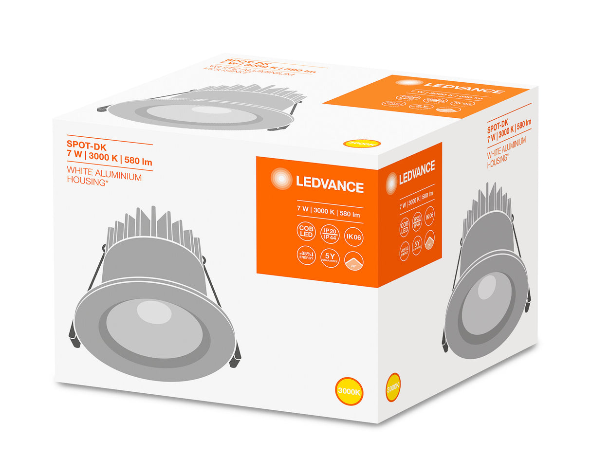 Foco Spot LED LEDVANCE    7W 580Lm 3000K 36º IP44/IP20