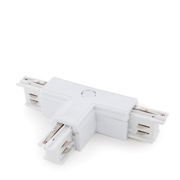 "T" Connector for 3-Phase Rail White