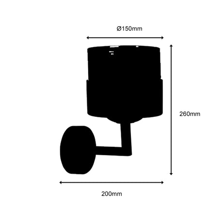 Aplique "8316-1A" Metal/Cristal Negro E27 Sin Bombilla [OPV-534LUN4101]