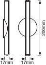 Aplique LED LEDVANCE 2W 150Lm 4000K 110 °  Regulable IP44