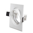 Aro Downlight Basculante Cuadrado Aluminio Color Blanco 83/83mm