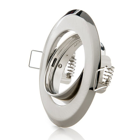 Aro Downlight Basculante Circular Acero  92mm