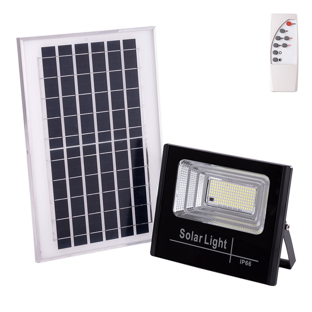 Solar LED Floodlight 65W 6500K Panel: 6V/8W Battery: 3.2V/5000MaH Remote Control [HO-SOLARFL-65W-01]