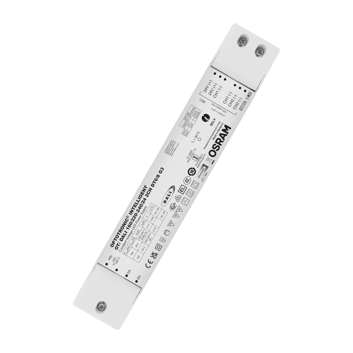 Driver LED Osram OTI DALI 160/220-240/24 2CH DT6/8