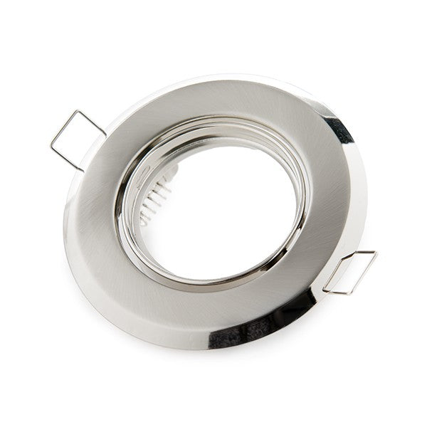 Aro Downlight Basculante Circular Acero  92mm