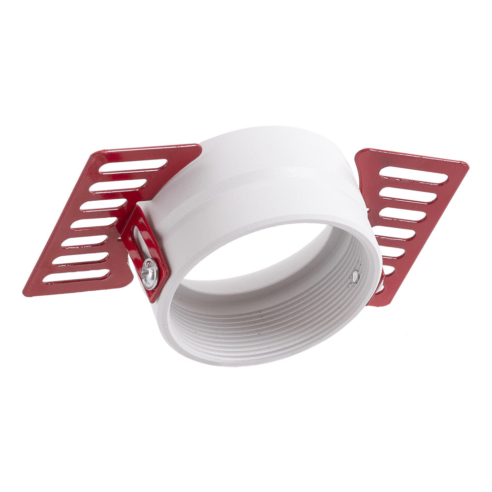 Aro Foco Downlight Circular Aluminio Blanco Integración Yeso Ø60mm