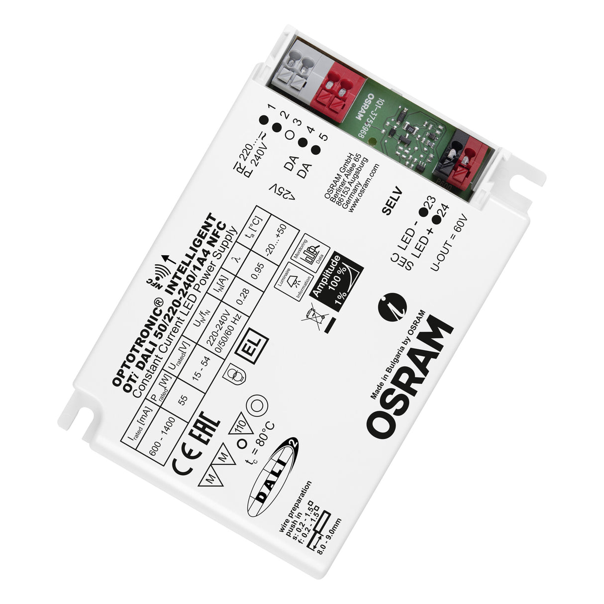 Driver LED Osram OTI DALI 50/220-240/1A4 NFC