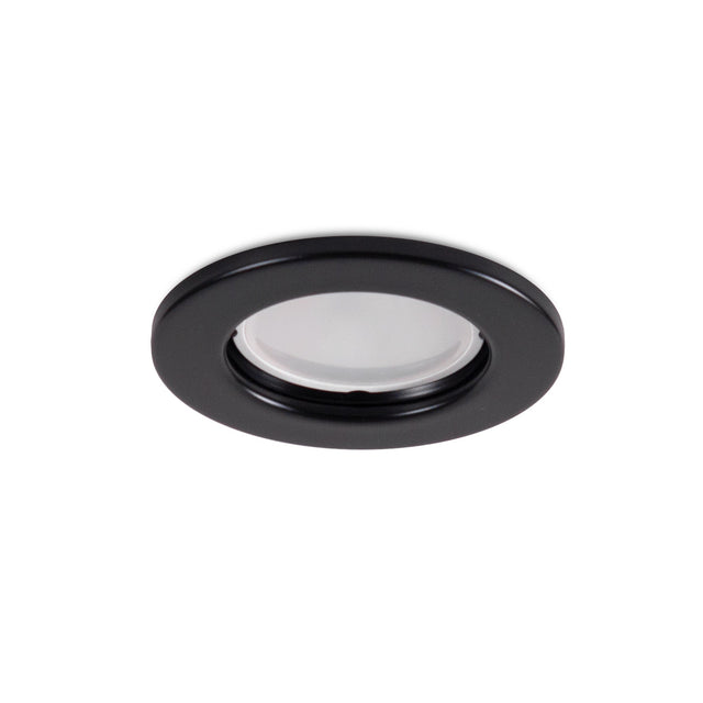 Aro Foco Downlight Circular "Sara" Acero 81mm - Negro