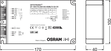 Driver LED Osram   OptoTronic OT 4DIM  165/170−277/1A0 4DIMLT2E