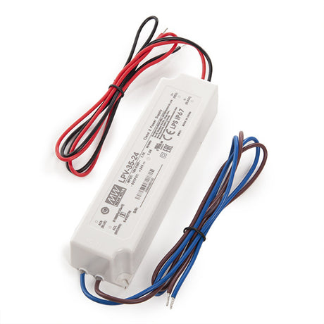 Transformador de LEDs MEANWELL 35W 230VAC/24VDC Exterior IP67