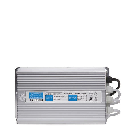 Transformador LEDs 220VAC/24VDC 250W 10,5A IP67