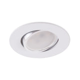 Aro Foco Downlight  Circular Basculante Aluminio Blanco 93Mm