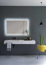 Espejo Iluminado Baño "Grecia" 70Cm Blanco Frío Sensor Antivaho/On-Off [LIMEX-GREC013/70]