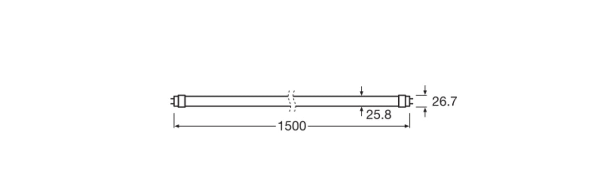 Tubo LED T8 Ledvance G13 23,1W 3700Lm 4000K  190º IP20